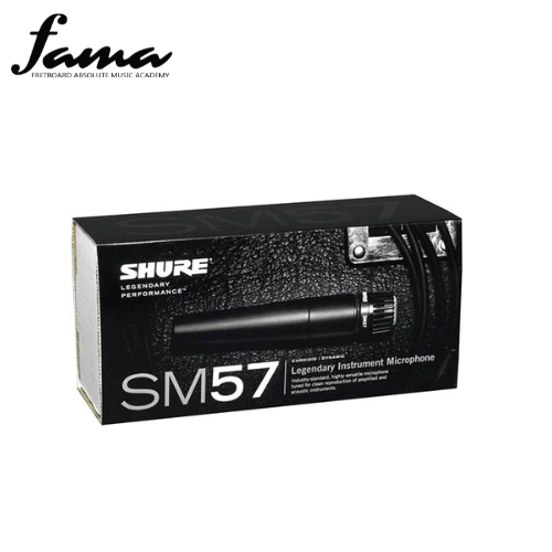 shure sm57 lc dynamic instrument microphone with mic clamp and pouch