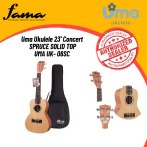 uma ukulele 26' concert spruce solid top uma uk 06sc
