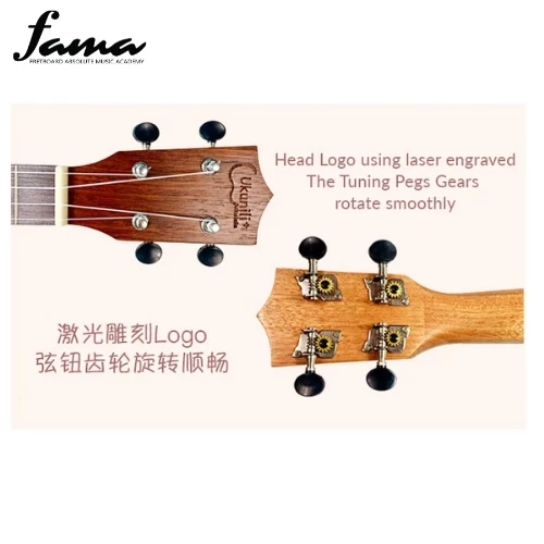 ukunili ukulele concert 23' mahogany wood 2330m