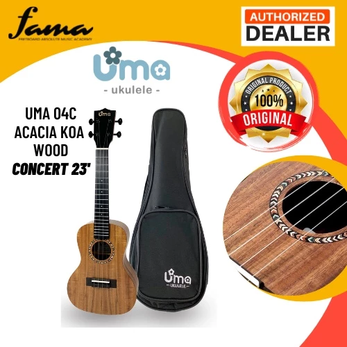 uma ukulele 23' 26' concert tenor acacia koa wood uma 04c uma ukulele 23' 26' concert tenor acacia koa wood uma 04c