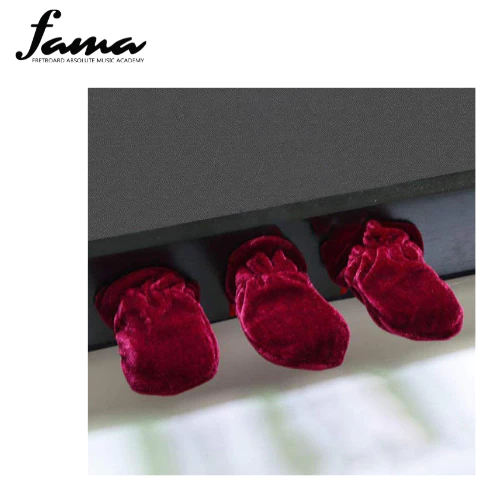 3pcsset piano shoes advanced foot pedal cover red