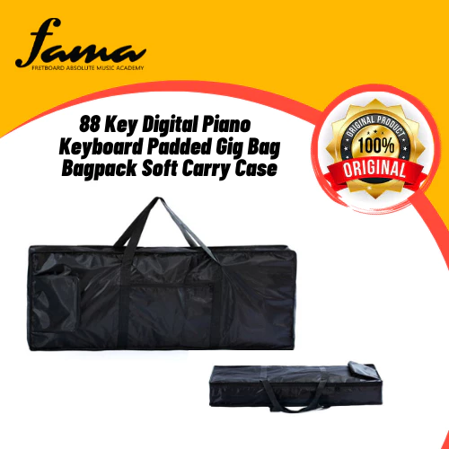 88 key digital piano or keyboard padded gig bag bagpack soft carry case
