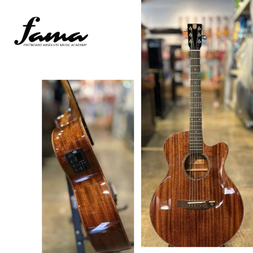 a&k acoustic guitar ak 500 ceq (solid top) mahogany eq guitar