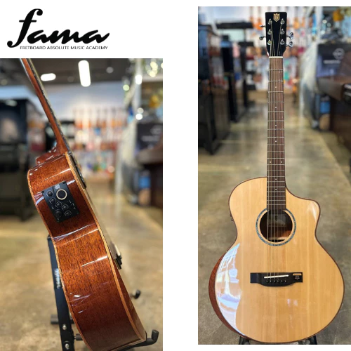 a&k acoustic guitar ak 500 ceq (solid top) mahogany eq guitar