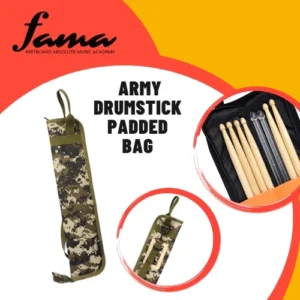 army green drumstick padded bag holder for 4 pairs drumstick