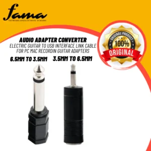 audio adapter 6.5mm to 3.5mm jack and 3.5mm to 6.5mm audio converter electric guitar to usb interface link cable