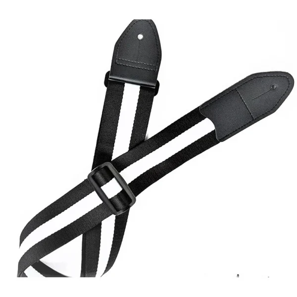 adjustable high quality ukulele, guitar, bass, electric guitar, shoulder strap black white