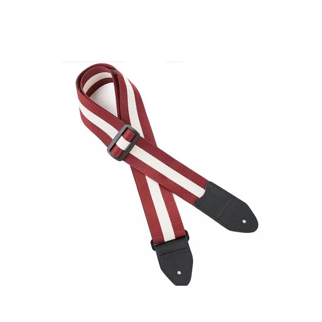 adjustable high quality ukulele, guitar, bass, electric guitar, shoulder strap red white
