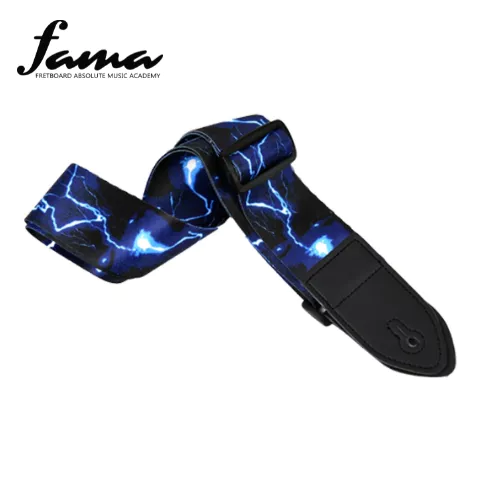 adjustable high quality ukulele shoulder strap lightning blue 2