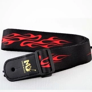 adjustable high quality ukulele shoulder strap red fire