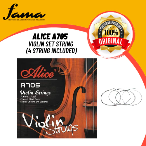 alice a705 violin set string (4 string included)