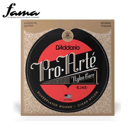 d’addario ej27h nylon classical guitar strings, hard tension