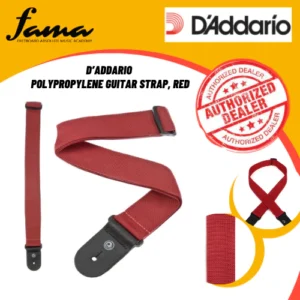 d’addario polypropylene guitar strap, red