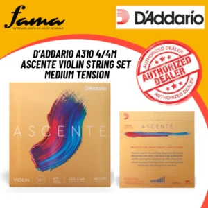 d’addario a310 4/4m ascente violin string set, 4/4 scale, medium tension