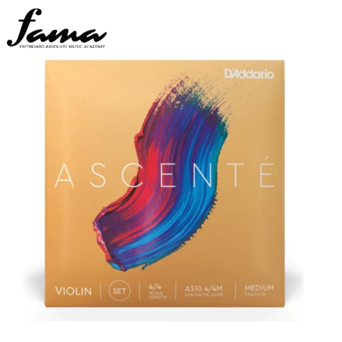 d’addario a310 4/4m ascente violin string set, 4/4 scale, medium tension