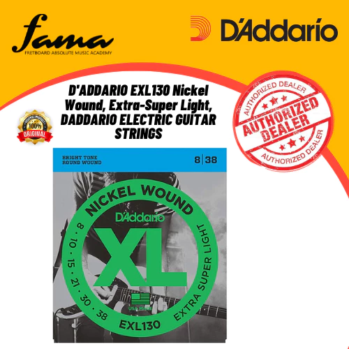 d'addario exl130 nickel wound, extra super light, daddario electric guitar strings