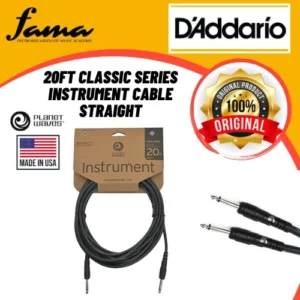 d'addario pw cgt20 planet wave instrument cable guitar keyboard daddario (6 meter pw cgt20)