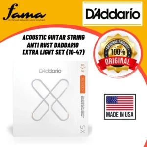 d'addario xsapb1047 acoustic guitar string anti rust daddario extra light set (10 47)