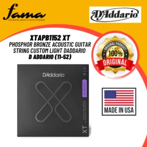 d'addario xtapb1152 xt phosphor bronze acoustic guitar string custom light daddario d addario (11 52)