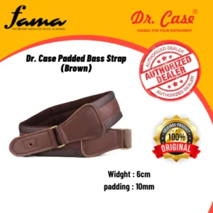 dr. case padded bass strap (brown) for guitar bass electric classical acoustic