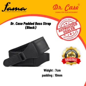 dr. case padded bass strap (black) for guitar bass electric classical acoustic
