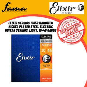 elixir strings 12052 nanoweb nickel plated steel electric guitar strings, light, 10 46 gauge