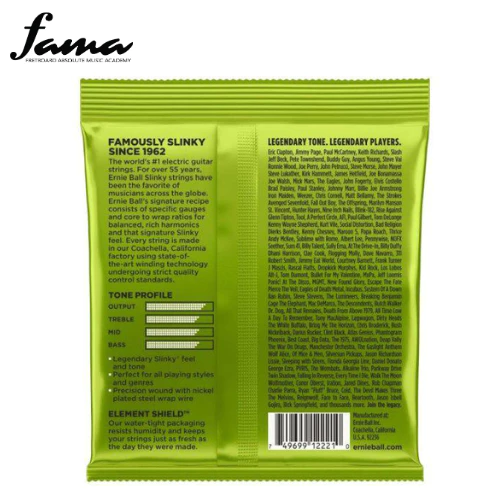 ernie ball 2215 skinny top heavy bottom slinky nickel wound electric guitar string (10 52)
