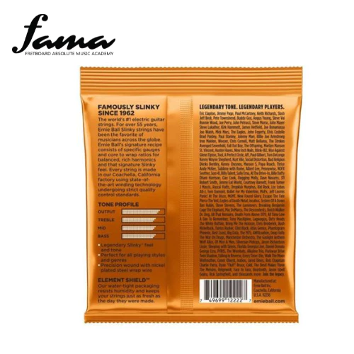ernie ball 2215 skinny top heavy bottom slinky nickel wound electric guitar string (10 52)