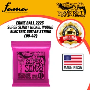 ernie ball 2215 skinny top heavy bottom slinky nickel wound electric guitar string (10 52)