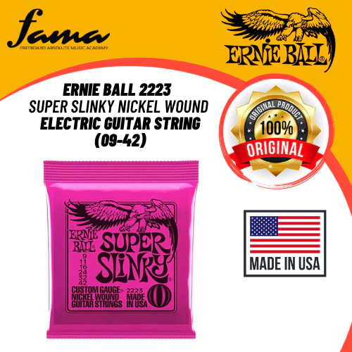 ernie ball 2215 skinny top heavy bottom slinky nickel wound electric guitar string (10 52)