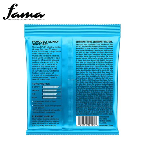 ernie ball 2215 skinny top heavy bottom slinky nickel wound electric guitar string (10 52)