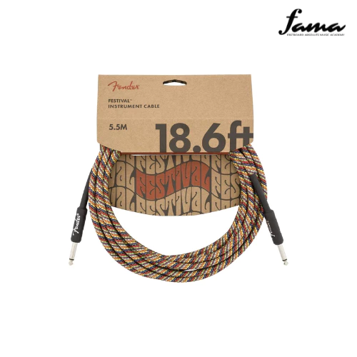 fender guitar festival rainbow hemp 18.6 amp instrument cable 2