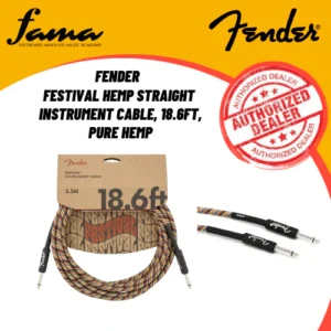 fender guitar festival rainbow hemp 18.6 amp instrument cable