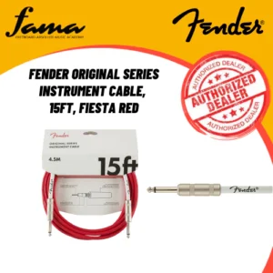 fender original series instrument cable, 15ft, fiesta red