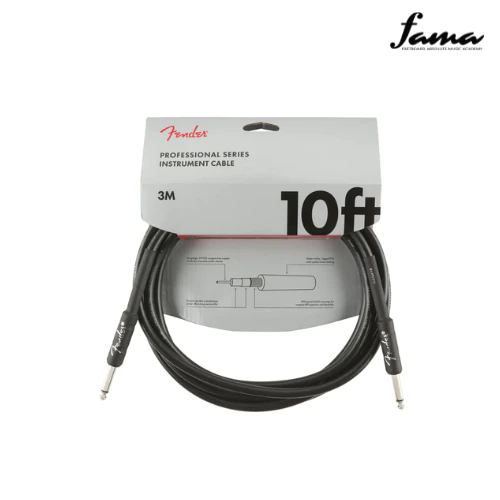 fender professional series instrument cable, 10ft, black 2