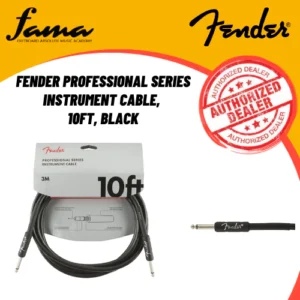 fender professional series instrument cable, 10ft, black