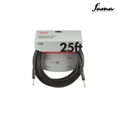 fender professional series instrument cable, 25ft, black 2