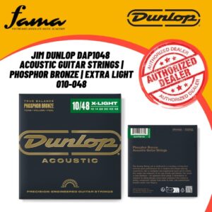 jim dunlop dap1048 acoustic guitar strings | phosphor bronze | extra light 010 048
