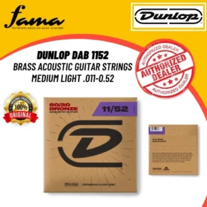 jim dunlop dab1048 acoustic guitar strings set, brass extra light (dab 010 048)