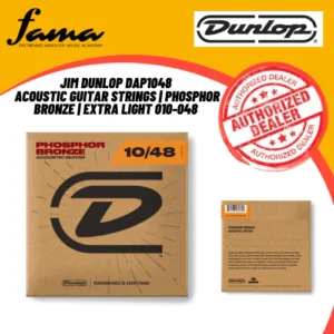 jim dunlop dab1048 acoustic guitar strings set, brass extra light (dab 010 048)