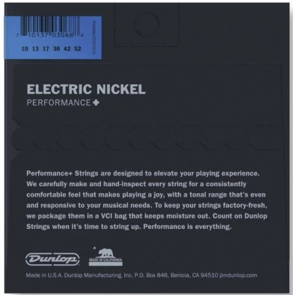 jim dunlop den1052 electric guitar string nickel wound 010 52 lt
