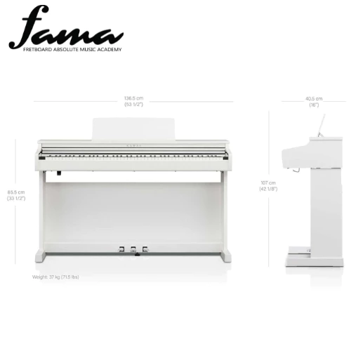 kawai cx202 88 key digital piano – premium satin black, premium satin rosewood, premium satin white 3