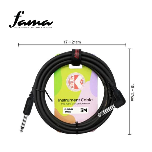 kirlin ap 249pr 1/4 inch trs to trs plug balance stereo audio cable for monitor speaker or interface black 6 mt