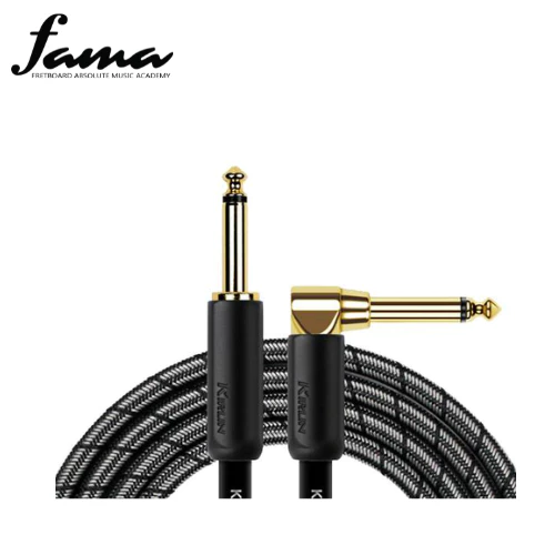 kirlin lga 406 2 meter dual 1/4 inch mono plug lightgear audio patch interconnect cable black