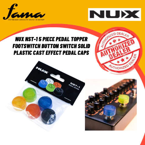 nux nst 1 5 piece pedal topper footswitch button switch solid plastic cast effect pedal caps