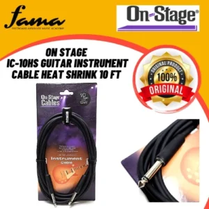 on stage ic 10hs guitar / instrument cable heat shrink 10 ft. (qtr qtr)