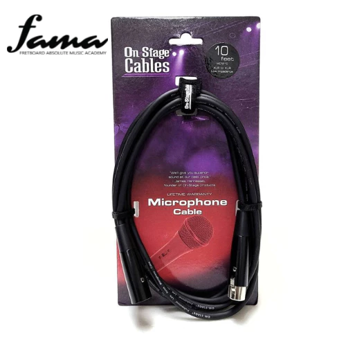 on stage mc12 10 10ft microphone cable (xlr xlr) 3