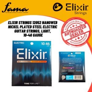 elixir strings 12002 nanoweb nickel plated steel electric guitar strings, super light, 9 42 gauge