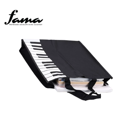 piano keys music handbag tote bag