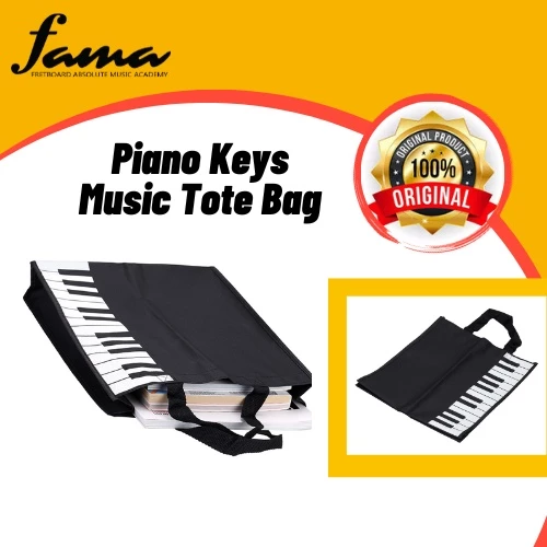 piano keys music handbag tote bag